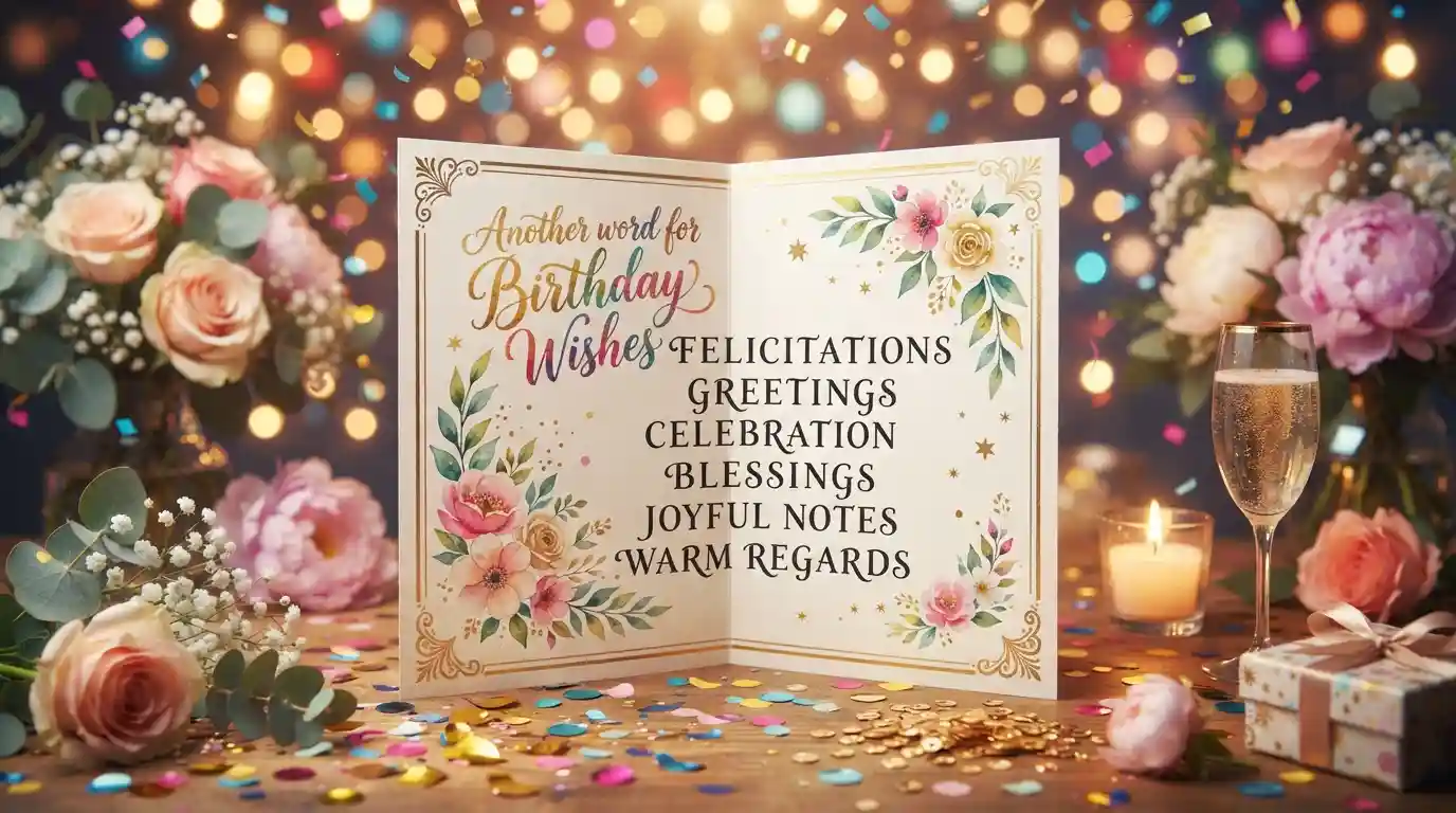 Another word for birthday wishes