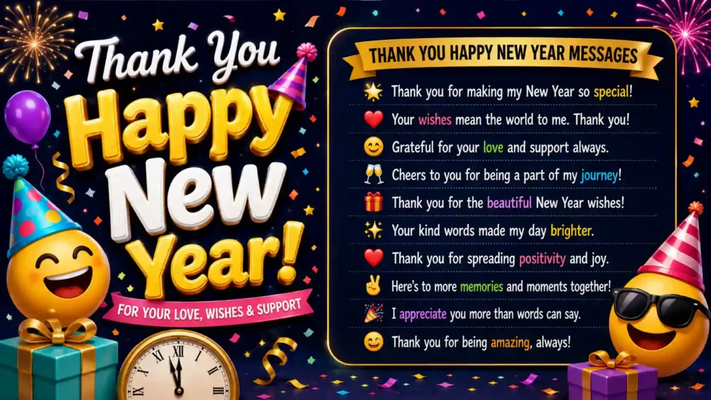 Thank You Happy New Year Messages