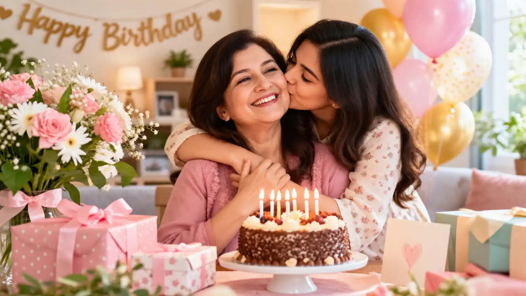 Birthday wishes for a mom.
