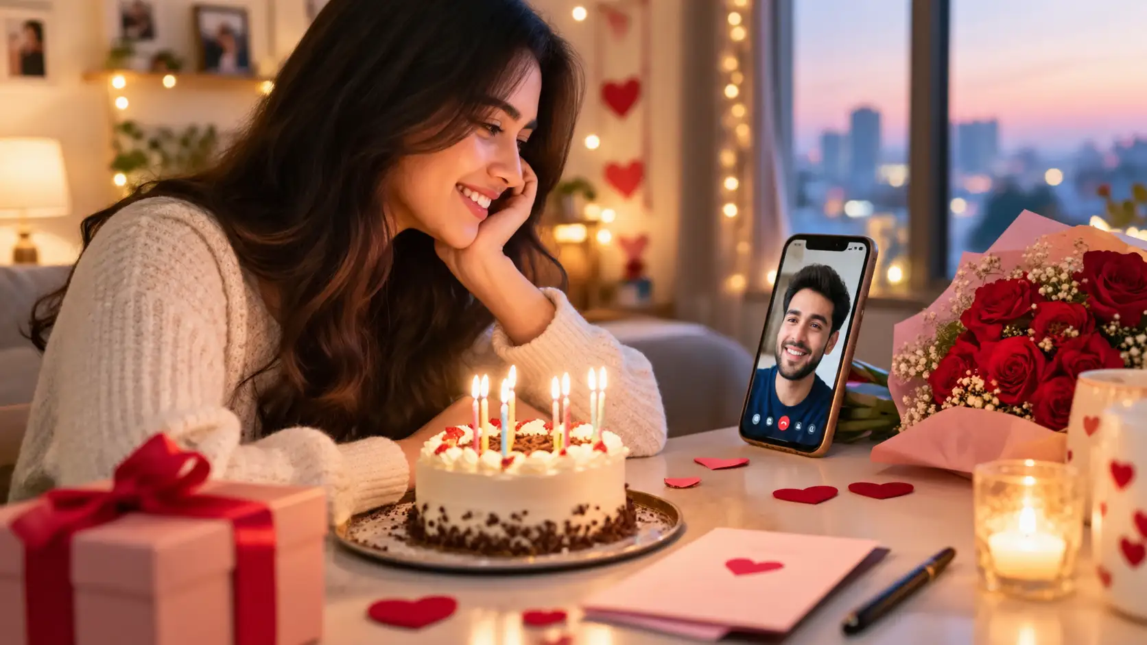 Heart touching distance birthday wishes for boyfriend