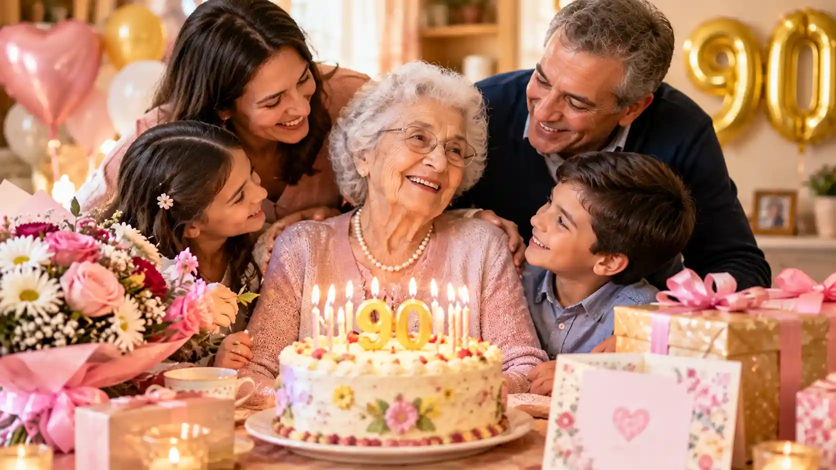 Birthday wishes for a 90 year old woman